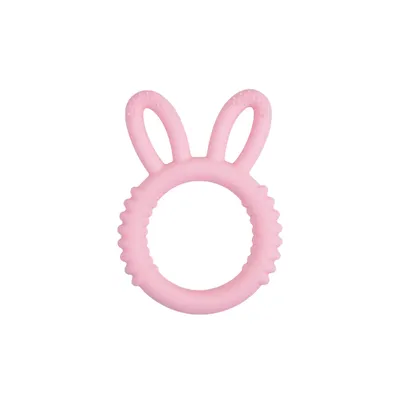 Mordedor Bebê Pais E Filhos Orelhinha Coelho Rosa Mordedor Bebê Pais E Filhos Orelhinha Coelho Rosa