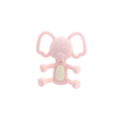 Mordedor Bebê Pais E Filhos Silicone Elefantinho Rosa Mordedor Bebê Pais E Filhos Silicone Elefantinho Rosa