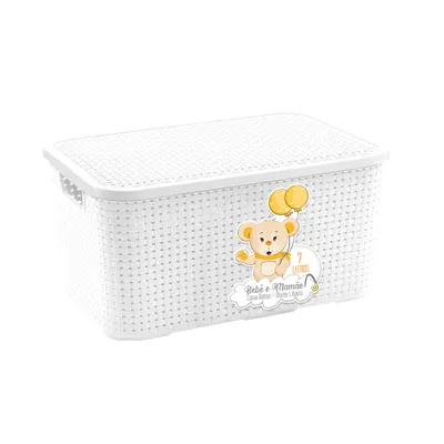 Caixa Organizadora Monte Líbano Rattan com Tampa 7 Litros Caixa Organizadora Monte Líbano Rattan com Tampa 7 Litros