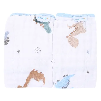 Kit Pano De Boca Baby Joy Soft Estampa Dino - 02 Peças