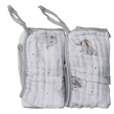 Kit Pano De Boca Baby Joy Soft Estampa Elefante - 02 Peças