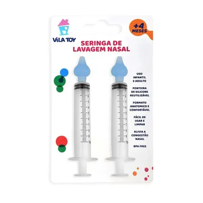 Seringa Vila Toy para Lavagem Nasal - 2 Unidades Seringa Vila Toy para Lavagem Nasal - 2 Unidades