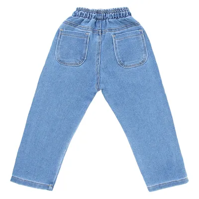 Calça Jeans Infantil Oznes Cós Elástico Aplicação Corações Calça Jeans Infantil Oznes Cós Elástico Aplicação Corações