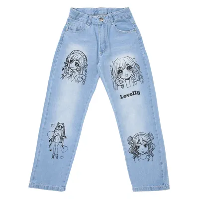 Calça Jeans Juvenil Oznes Used Estampa Lovely Calça Jeans Juvenil Oznes Used Estampa Lovely