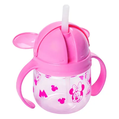 Caneca Treinamento 260 ML Com Canudo Minnie