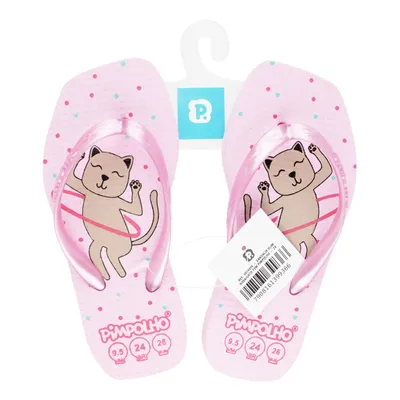 Chinelo Infantil Pimpolho Slim Estampa Gatinha Chinelo Infantil Pimpolho Slim Estampa Gatinha