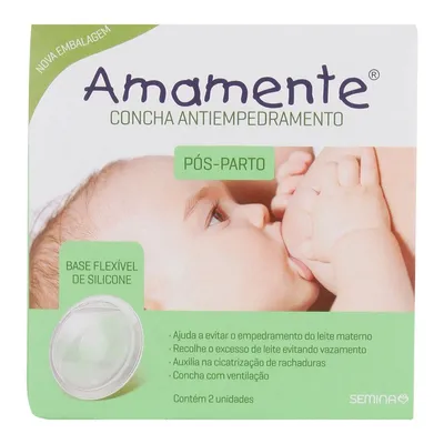Concha Antiempedramento Amamente Base Flexível Pós-Parto