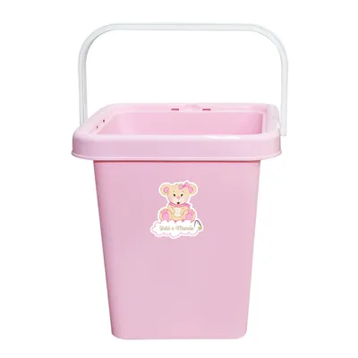 Balde Monte Líbano Infantil Adesivo Ursa Bebê e Mamãe 7L