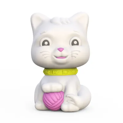 Mordedor Bebê Pais E Filhos Gatinha Latex