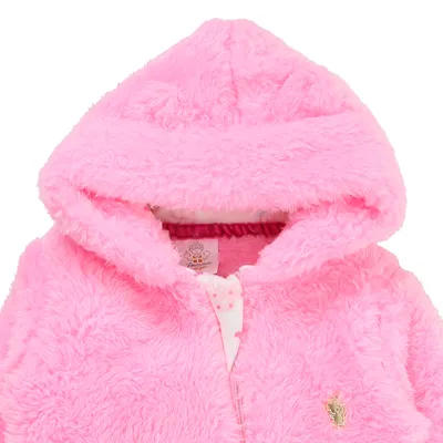 Macacão Longo Bebê Presente de Anjo Pelo Com Capuz de Orelha