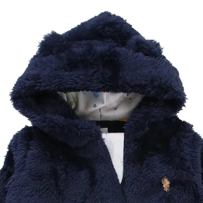 Macacão Longo Bebê Presente de Anjo Pelo Com Capuz de Orelha