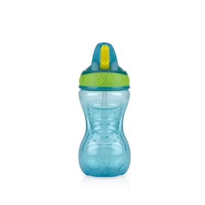 Copo Nuby Com Canudo Rígido Retrátil Verde 300 ml