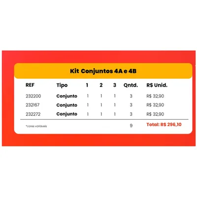 Kit Infantil Elian Conjunto Menina 9 Peças Kit Infantil Elian Conjunto Menina 9 Peças