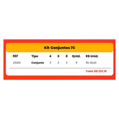 Kit Infantil Elian Conjunto Menina 9 Peças Kit Infantil Elian Conjunto Menina 9 Peças