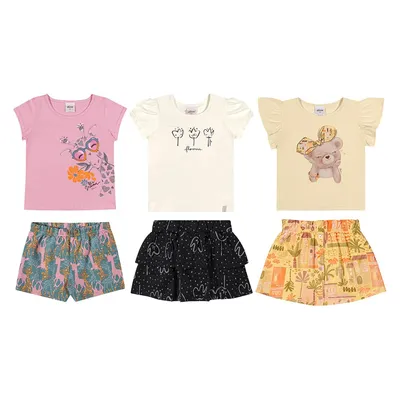 Kit Infantil Elian Conjunto Menina 9 Peças Kit Infantil Elian Conjunto Menina 9 Peças