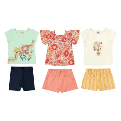 Kit Infantil Elian Conjunto Menina 9 Peças Kit Infantil Elian Conjunto Menina 9 Peças