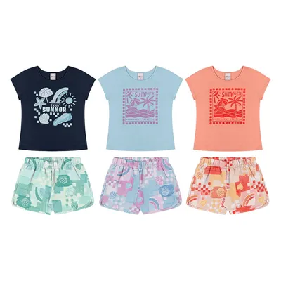 Kit Infantil Elian Conjunto Menina 9 Peças Kit Infantil Elian Conjunto Menina 9 Peças