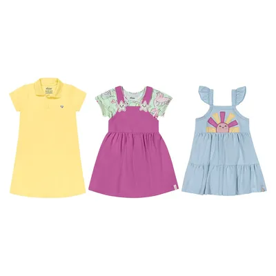 Kit Infantil Elian Vestido 9 Peças Kit Infantil Elian Vestido 9 Peças