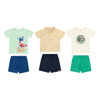 Kit Conjunto Bebê Elian Menino 9 Peças Kit Conjunto Bebê Elian Menino 9 Peças