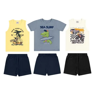 Kit Conjunto Infantil Elian Menino 9 Peças Kit Conjunto Infantil Elian Menino 9 Peças