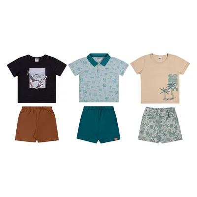 Kit Conjunto Infantil Elian Menino 9 Peças Kit Conjunto Infantil Elian Menino 9 Peças