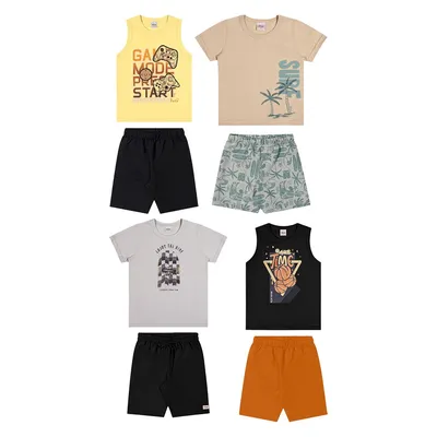 Kit Conjunto Infantil Elian Menino 9 Peças Kit Conjunto Infantil Elian Menino 9 Peças