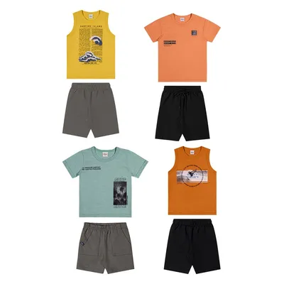 Kit Conjunto Infantil Elian Menino 9 Peças Kit Conjunto Infantil Elian Menino 9 Peças