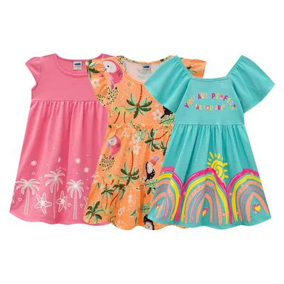 Kit Vestido Infantil Marlan Menina Com 9 Peças Kit Vestido Infantil Marlan Menina Com 9 Peças