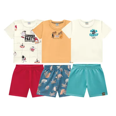 Kit Conjunto Bebê Marlan Menino com 9 Peças Kit Conjunto Bebê Marlan Menino com 9 Peças