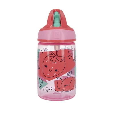 Garrafa Nuby Sport com Canudo Retrátil Rosa 360 ml