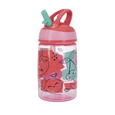 Garrafa Nuby Sport com Canudo Retrátil Rosa 360 ml