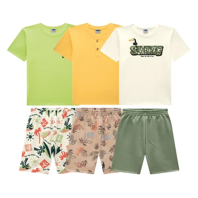 Kit Conjunto Infantil Marlan Menino com 9 Peças Kit Conjunto Infantil Marlan Menino com 9 Peças