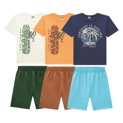 Kit Conjunto Infantil Marlan Menino Com 9 Peças Kit Conjunto Infantil Marlan Menino Com 9 Peças