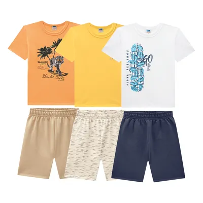 Kit Conjunto Infantil Marlan Menino Com 9 Peças Kit Conjunto Infantil Marlan Menino Com 9 Peças