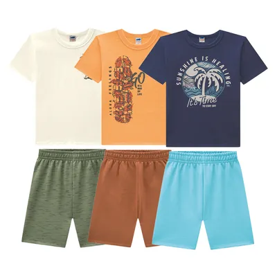 Kit Conjunto Juvenil Marlan Menino Com 12 Peças Kit Conjunto Juvenil Marlan Menino Com 12 Peças