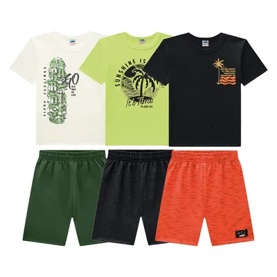 Kit Conjunto Juvenil Marlan Menino Com 12 Peças Kit Conjunto Juvenil Marlan Menino Com 12 Peças