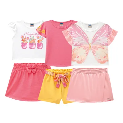 Kit Conjunto Infantil Marlan Menina Com 9 Peças Kit Conjunto Infantil Marlan Menina Com 9 Peças