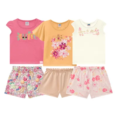Kit Conjunto Infantil Marlan Menina Com 9 Peças Kit Conjunto Infantil Marlan Menina Com 9 Peças