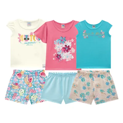 Kit Conjunto Infantil Marlan Menina Com 9 Peças Kit Conjunto Infantil Marlan Menina Com 9 Peças