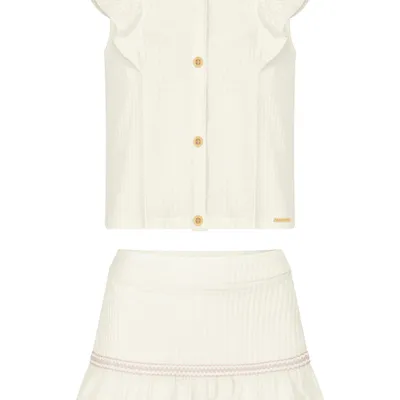 Conjunto Juvenil Alakazoo Blusa E Short Saia Malha Waffle