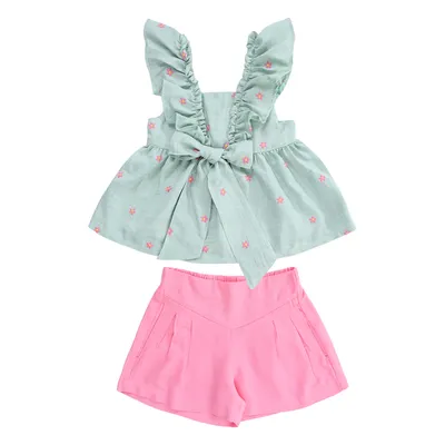 Conjunto Infantil Kookabu Bata Estampa Florzinhas E Short Conjunto Infantil Kookabu Bata Estampa Florzinhas E Short