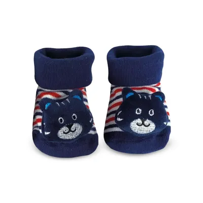 Meia Bebê Adoleta Com Aplique Bichinho Antiderrapante