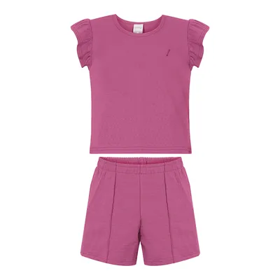 Conjunto Juvenil Alakazoo Blusa Manga Curta E Short Malha Conjunto Juvenil Alakazoo Blusa Manga Curta E Short Malha