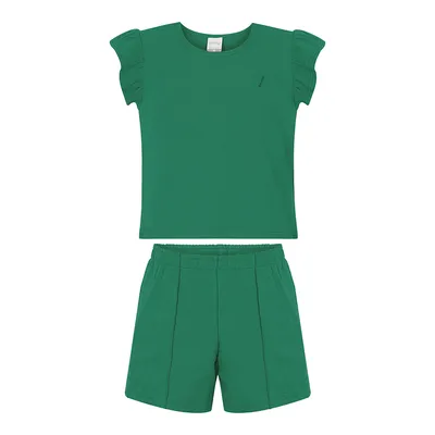 Conjunto Infantil Alakazoo Blusa Manga Curta E Short Malha Conjunto Infantil Alakazoo Blusa Manga Curta E Short Malha