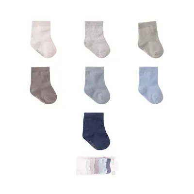 Kit Meia Bebê Pimpolho Semaninha Lisa Com 7 Peças