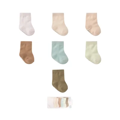 Kit Meia Bebê Pimpolho Semaninha Lisa Unissex 7 Peças