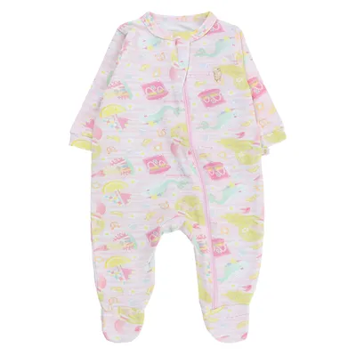 Macacão Bebê Presente De Anjo Com Botão Estampa Cítrica