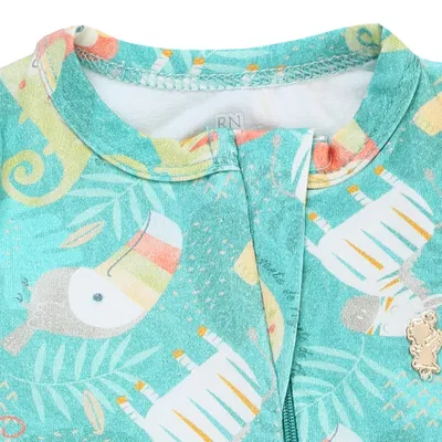 Macacão Bebê Presente De Anjo Com Botões Estampa Safari Macacão Bebê Presente De Anjo Com Botões Estampa Safari