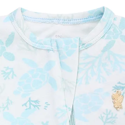 Macacão Bebê Presente De Anjo Com Botões Fundo Do Mar Macacão Bebê Presente De Anjo Com Botões Fundo Do Mar