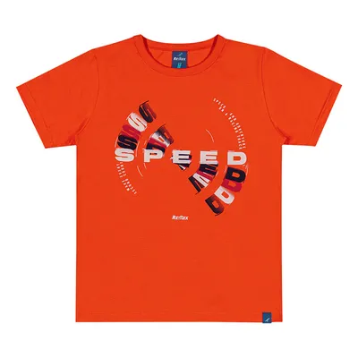 Camiseta Infantil Reirex Manga Curta Meia Malha Estampa Speed Camiseta Infantil Reirex Manga Curta Meia Malha Estampa Speed